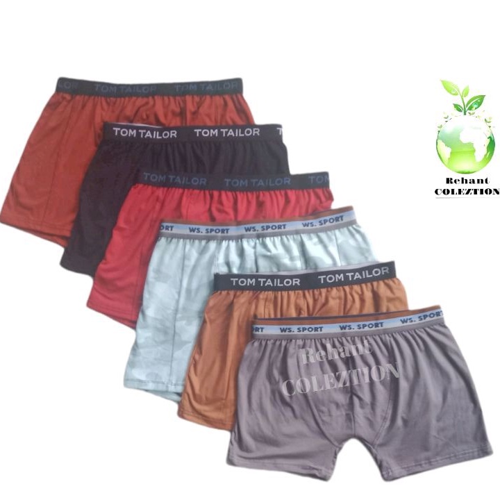 6 pcs celana dalam pria boxer kualitas premium