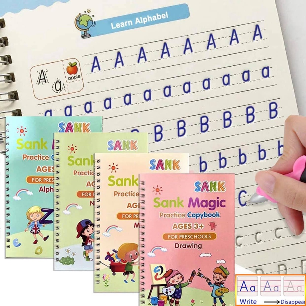 

PROMO TERMURAH SANK MAGIC BOOK INGGRIS BUKU AJAIB ( REFILL, 4 BUKU, 1 PEN HOLDER, DAN 1PEN GRIP)