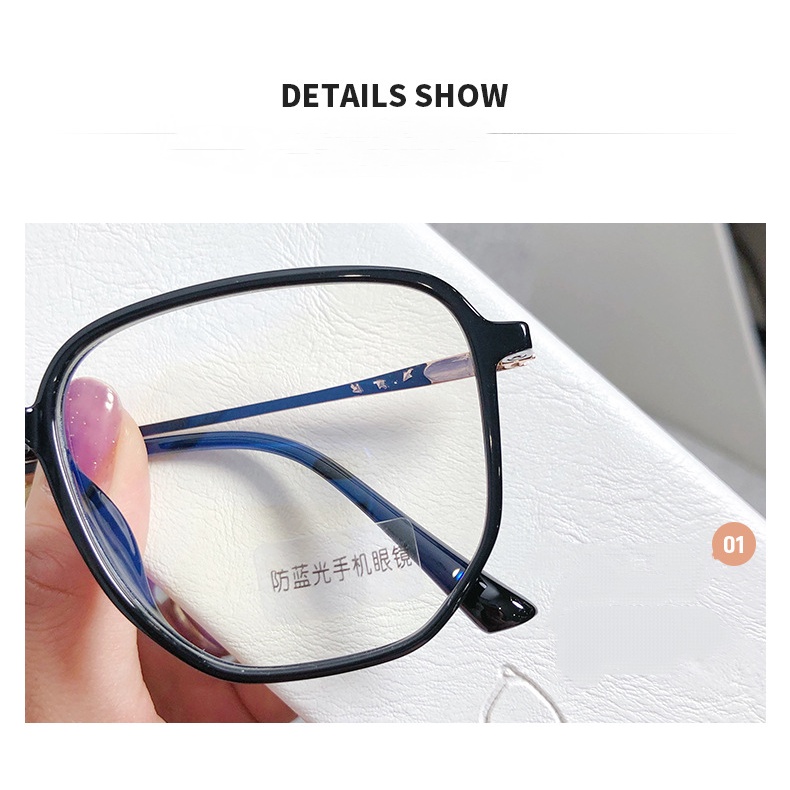 Kacamata Poligon Anti Blue Light TR90 Gaya Korea Untuk Wanita
