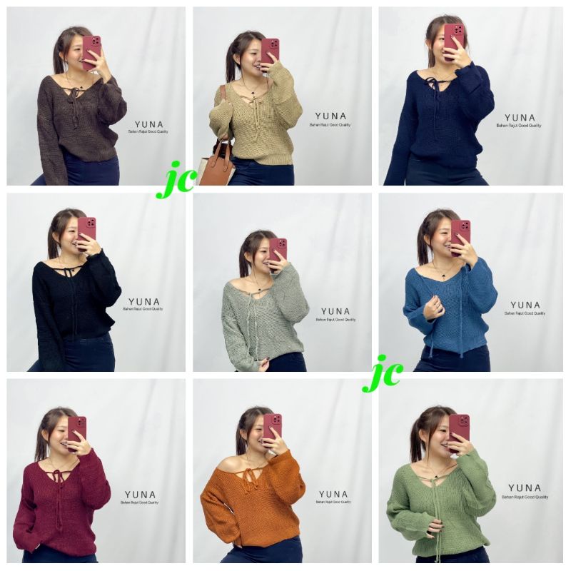 JCNS - Blouse Rajut Yuna / Atasan Rajut Wanita Terbaru