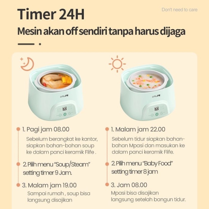 Slow Cooker Mpasi 5IN1 Flife By GREE