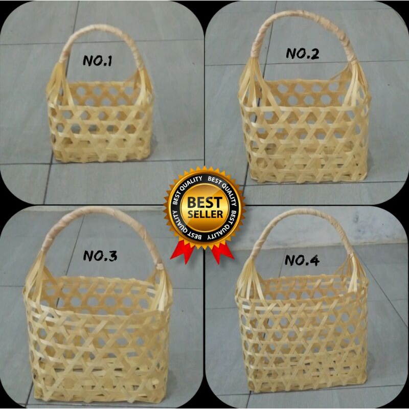 

tas keranjang anyaman bambu 4 size tas hamper tas kado tas hantaran packaging parcel snack buah