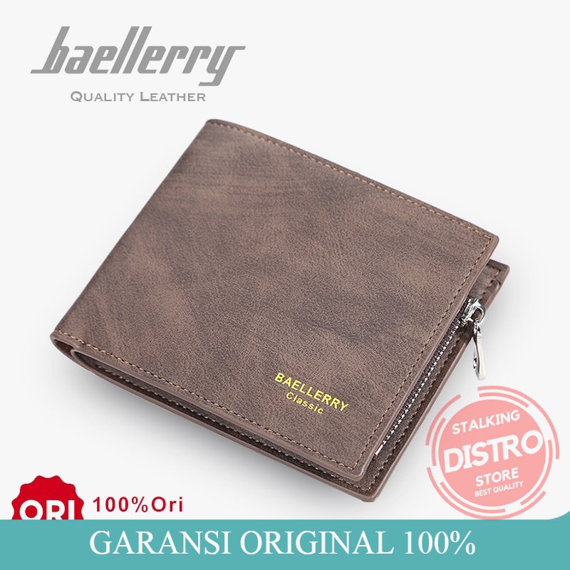 Dompet BAELLERRY D9168 Dompet Pria Dompet Lipat Dompet Kulit