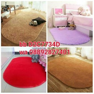 karpet bulu oval 100x150cm - Abu-abu(G9L9) KARPET BULU RASFUR HARVEST ORIGINAL Karpet Bulu Ombre War