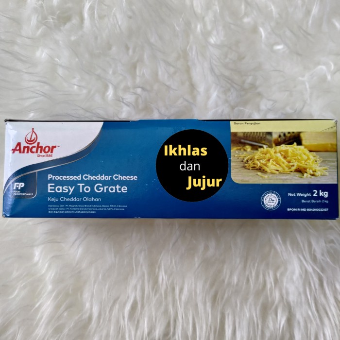 Jual Anchor Processed Cheddar Cheese Etg Easy To Grate 2 Kg Keju Olahan