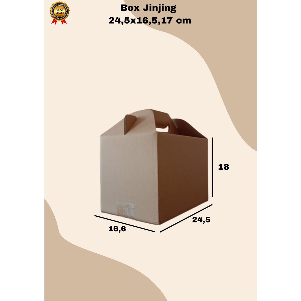 

(HARGA PAKET 10PCS) BOX/DUS/KARDUS JINJING UK 24,5X16,5X17 CM