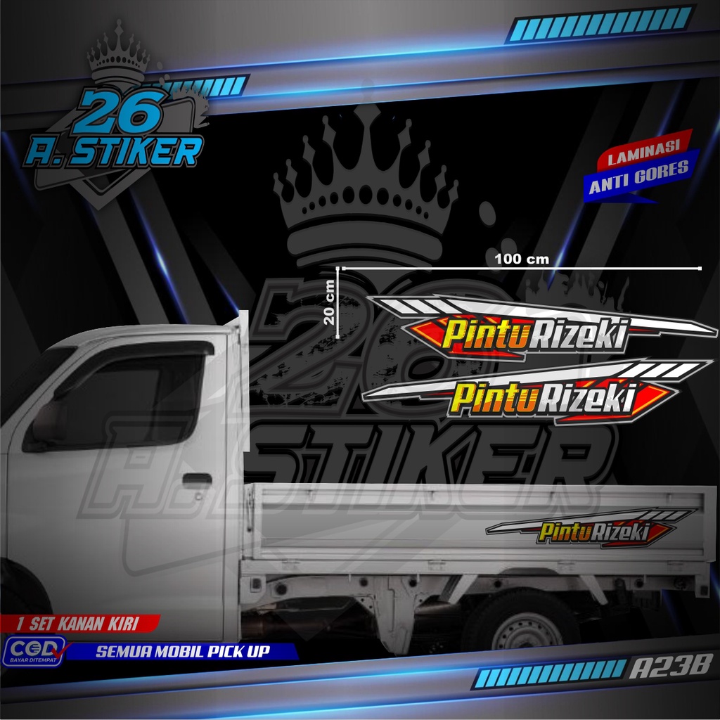 Stiker Bak Samping Pick Up L300, Futura, new carry, dll, Stiker Vinyl Custom Stiker Variasi All Pick