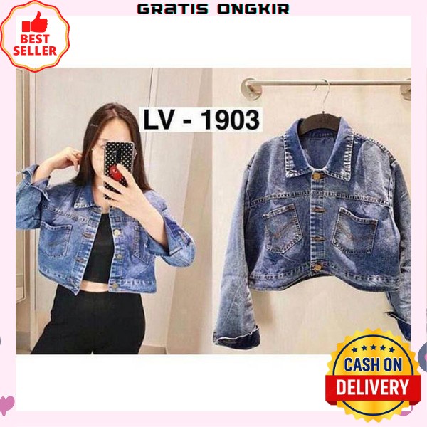 Jaket Jeans Wanita Murah Jacekt Jins Cewek Korean Style Jaket Jeans Jins Wanita Levis Kekinian Cewek