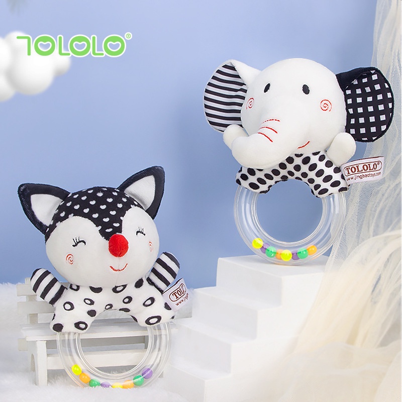 Rattle Donut Mainan Gigitan tangan bayi bentuk donat Mainan Rattle stick baby