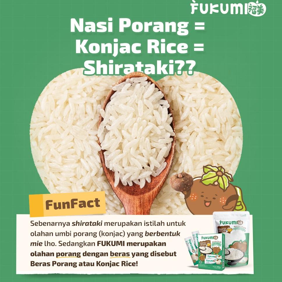 

Best terlaris FUKUMI Beras Porang 2 Pouch 1 KG - Shirataki Rice CLZ