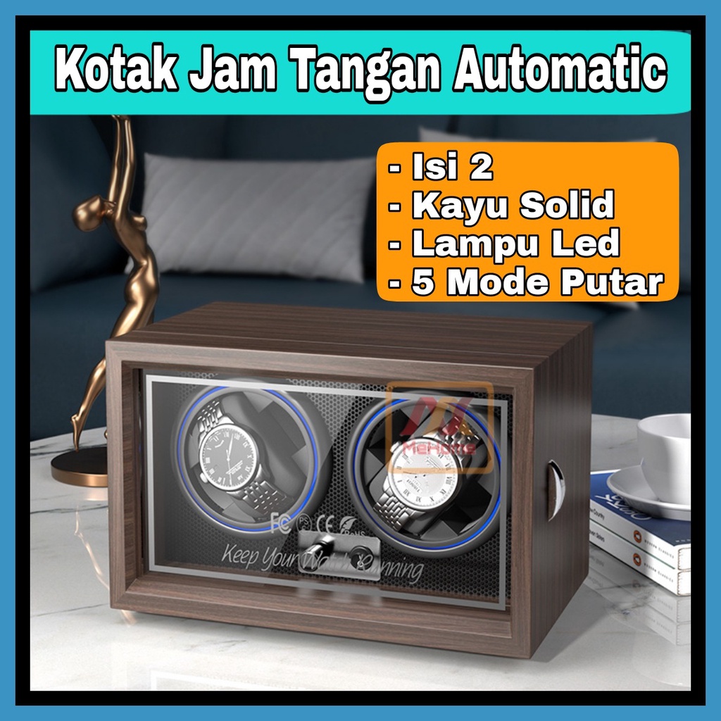 Kotak Jam Tangan Otomatis 2 Slot Automatic Box Watchwinder