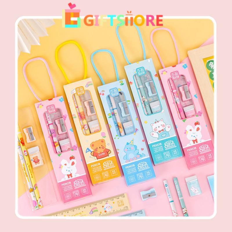 

✨COD Alat Tulis Portabel Set Penghapus Pensil Kotak Hadiah Siswa Ulang Tahun TK Hadiah Kreatif-GS