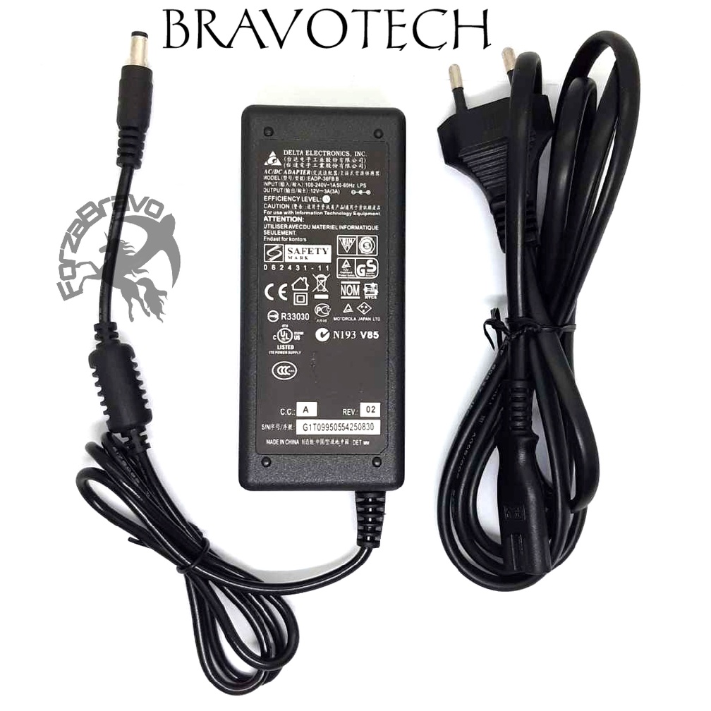 NEW Charger Adaptor Casan TOSHIBA TV LED 24 INCH 24L1600VJ 24L2600VJ 12V-3A ORIGINAL