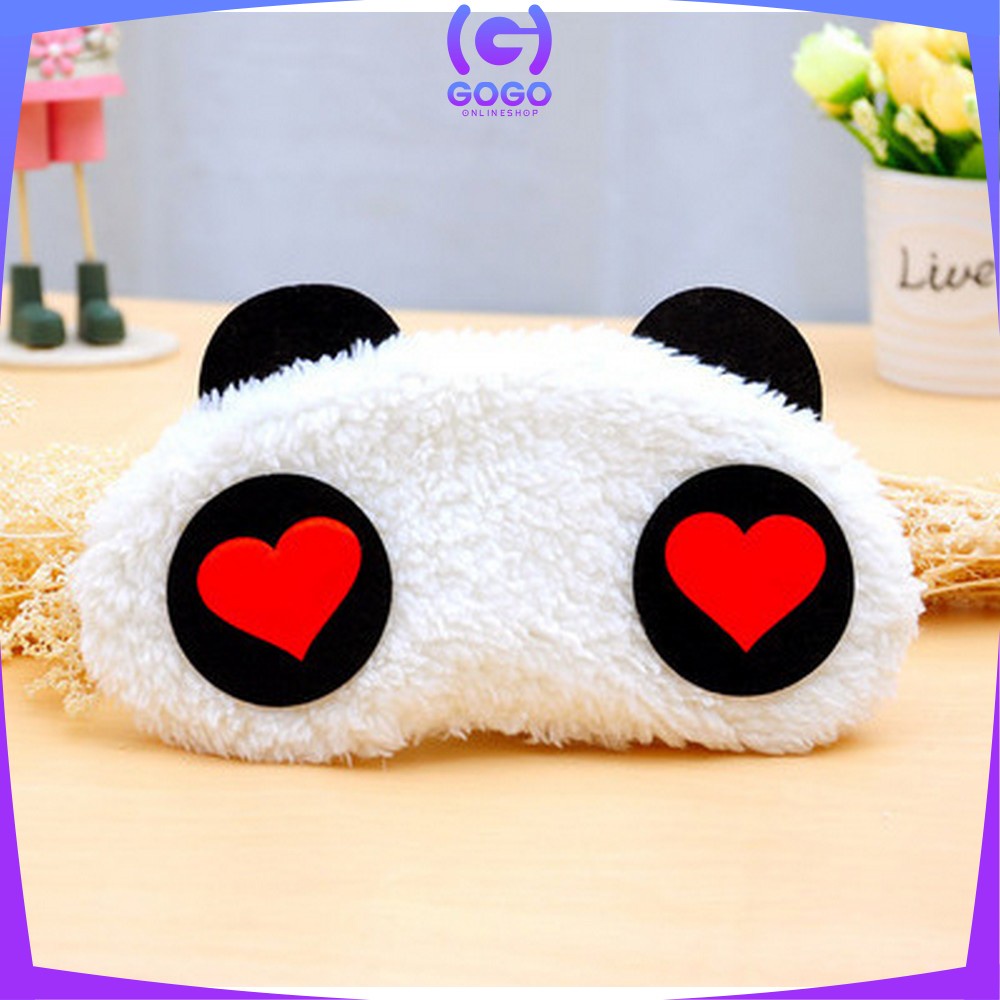 GOGO-C480 Penutup Mata Tidur Motif Panda / Penutup Mata Ekspresi / Masker Tidur Karakter Sleeping Eye Panda