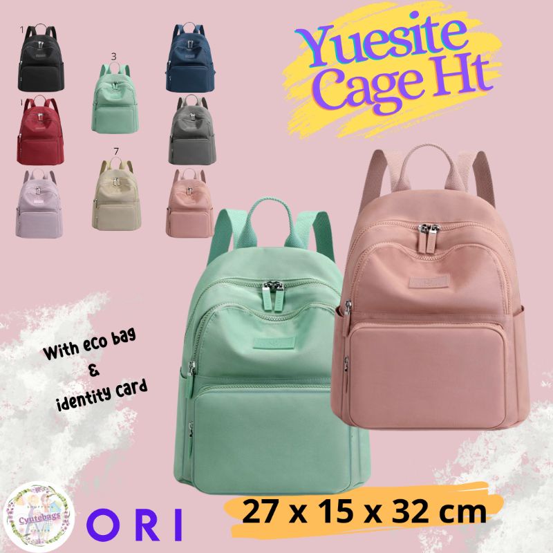 YUESITE CAGE MEDIUM BACKPACK TAS RANSEL SEDANG WANITA CEWEK TRAVEL BAG