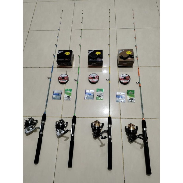 satuset pancing udang reel daido lengkap 135cm