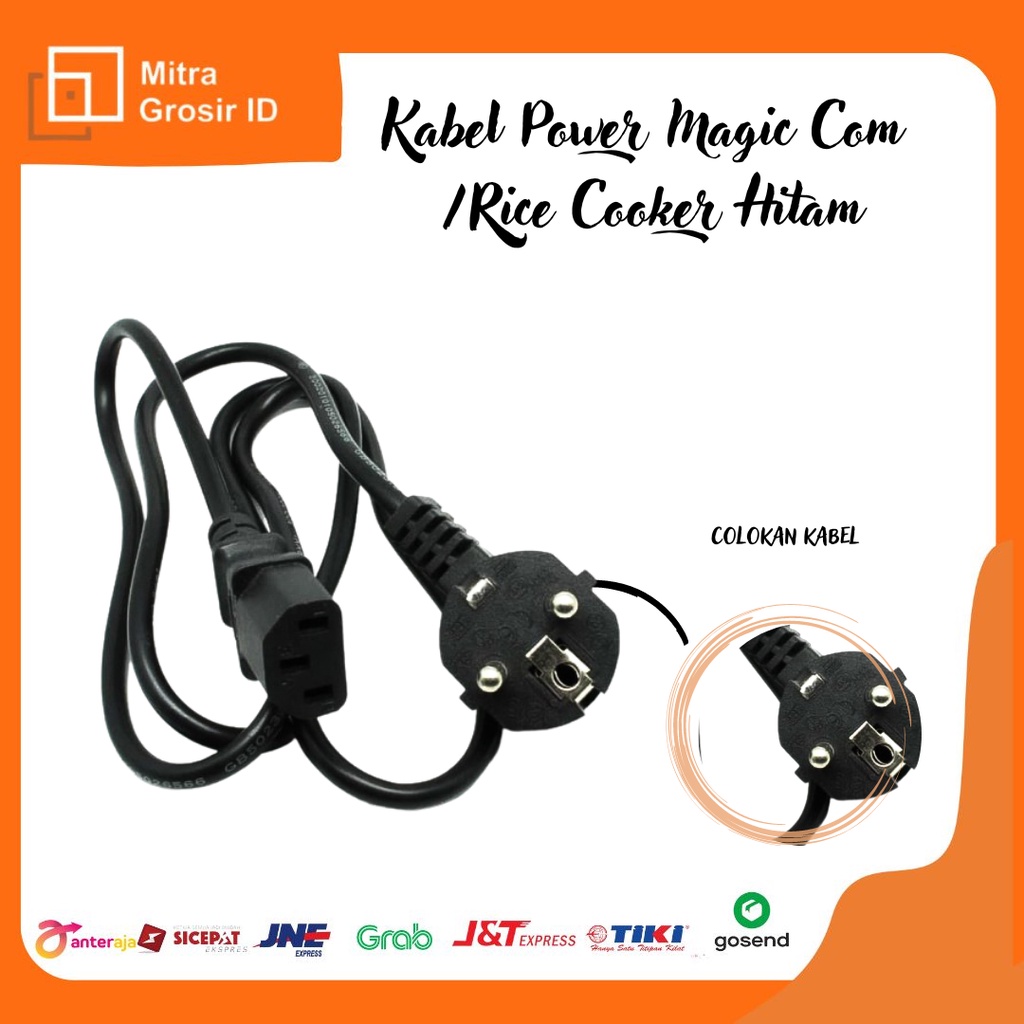 Kabel Power Magic Com  / Rice Cooker Hitam