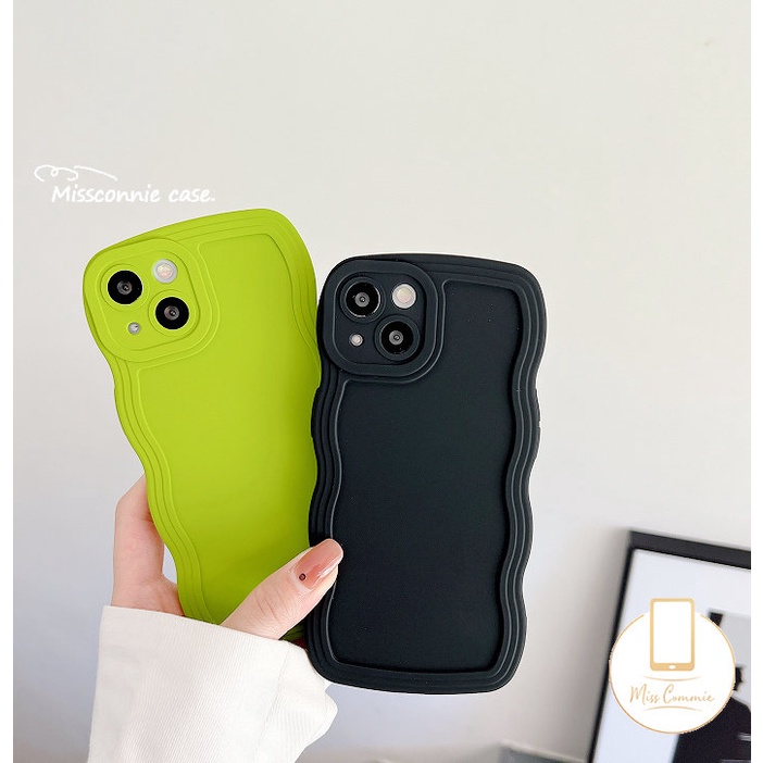 Casing Soft Case Redmi 12C 9 9T 9C 9A 10 10C 10A 9C NFC Redmi Note10 Note9 8 Note 11 Pro+Note 10s 11s Note 10 Pro Max Plus Simple Warna Permen Padat Shockproof Wave Edge Back Case