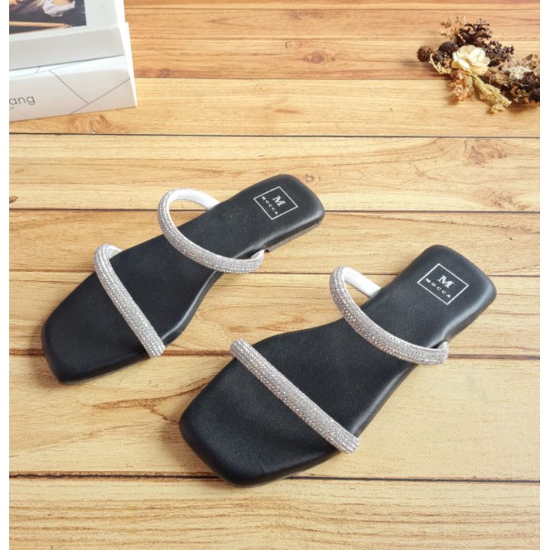 ABBUSHOES RN 09 sendal flat tali ban 2 import 1cm