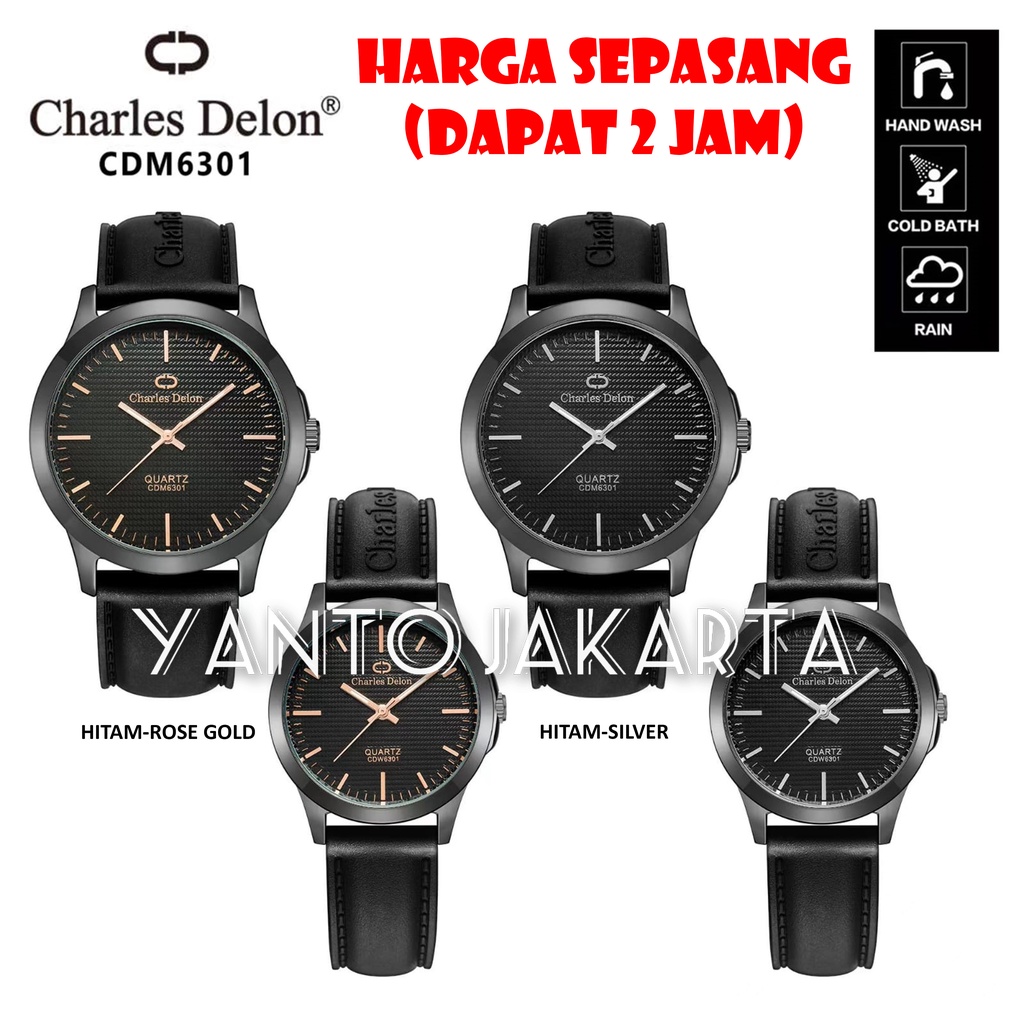 CHARLES DELON JAM TANGAN COUPLE ANTI AIR