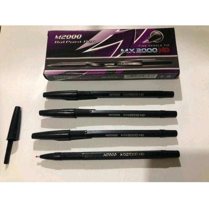 

12 pcs...pulpen tinta hitam m2000