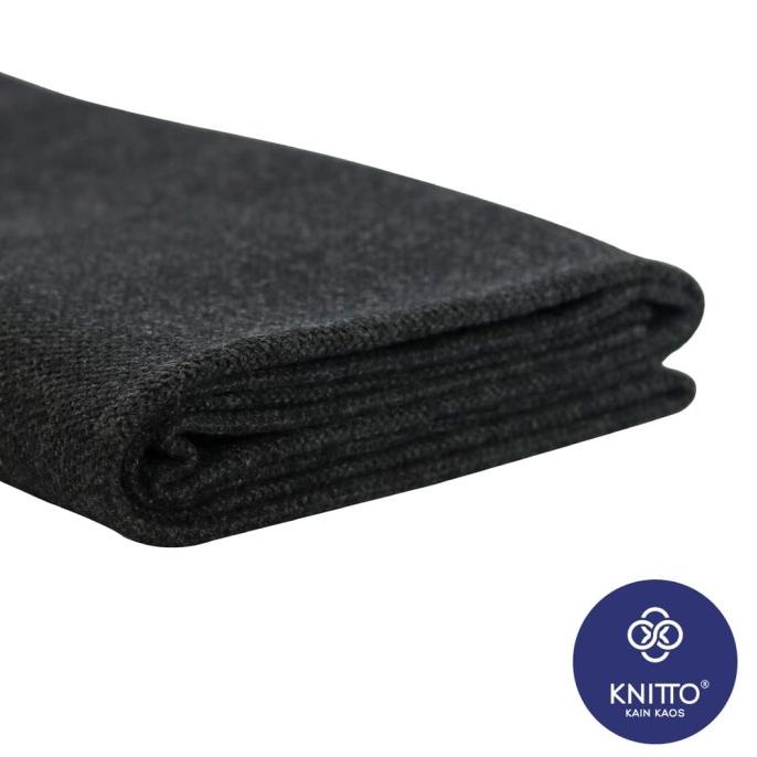 KAIN CVC PIQUE HEXAGON 24S HITAM TWOTONE (BAHAN KAOS)