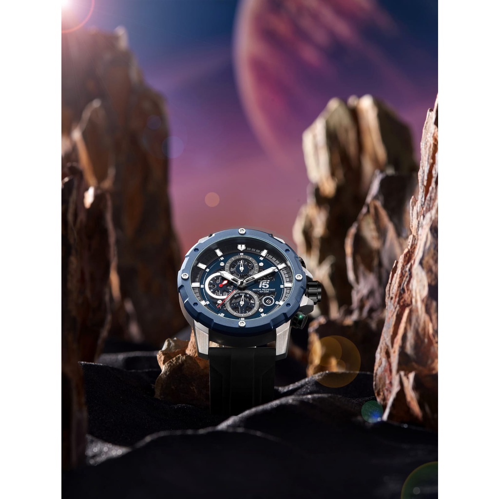 Jam Tangan Pria T5 H3939 3939 Original Rubber Watch Chrono Stopwatch