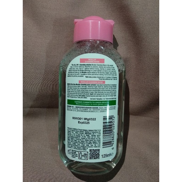 GARNIER MICELLAR WATER PINK 125ML