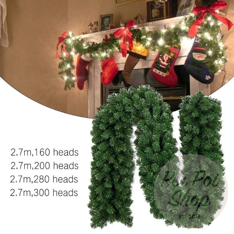 Jual Garland Daun Kawat 2.7m Murah Hiasan Natal Daun Dekorasi Natal Christmas Lilit Kawat - GARLAND POLOS GROSIR | Shopee Indonesia