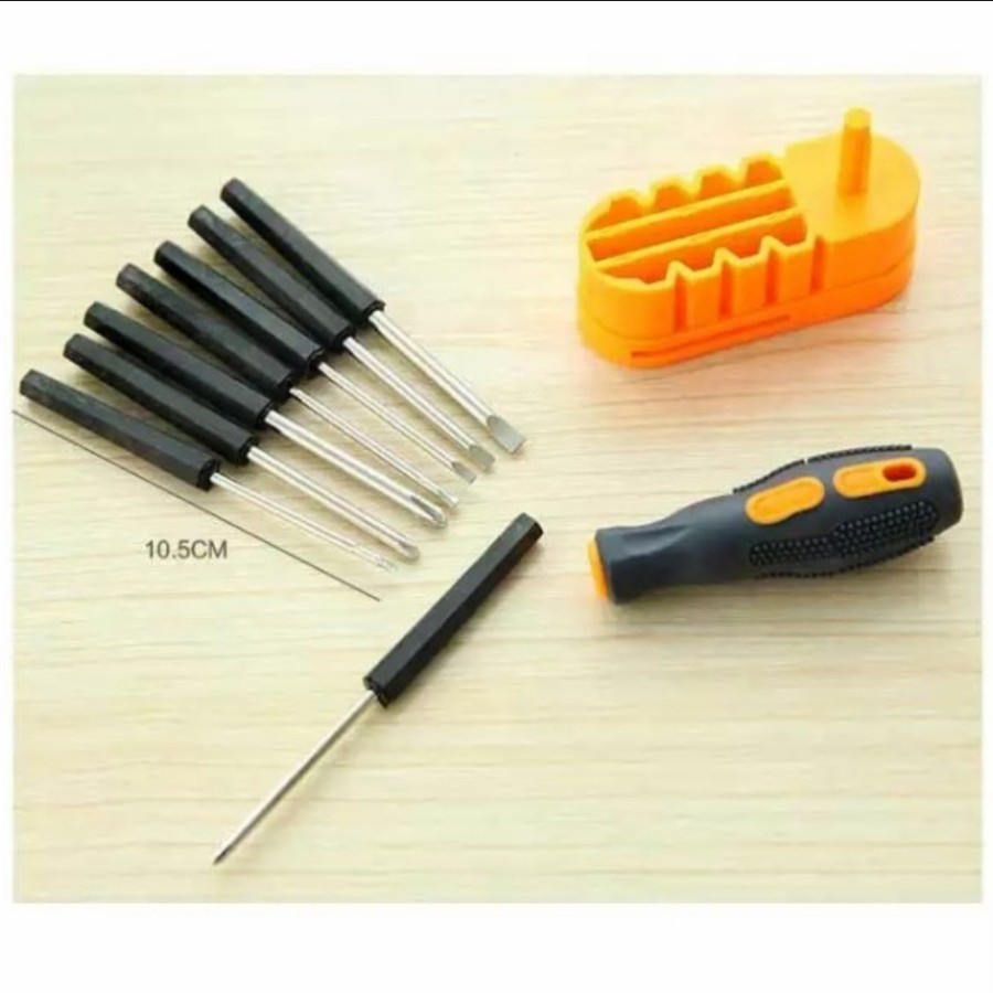 Obeng set 8in1 Obeng Set Plus Minus Screwdriver Set 8in1 Service HP Komputer Toys