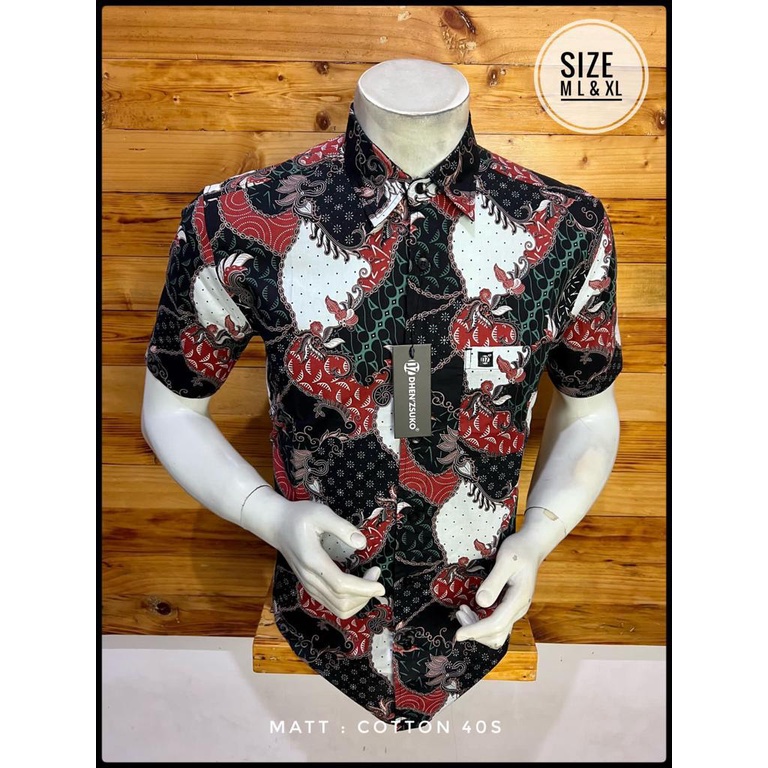 Batik Pria Premium Lengan Pendek Batik Distro AZWR