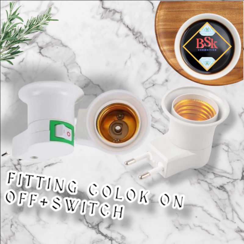 ⭐AJ⭐ FITTING LAMPU COLOK ON OFF + SWITCH E27 LAMP HOLDER | PITINGAN LAMPU / GANTUNG TEMPEL MURAH SNI