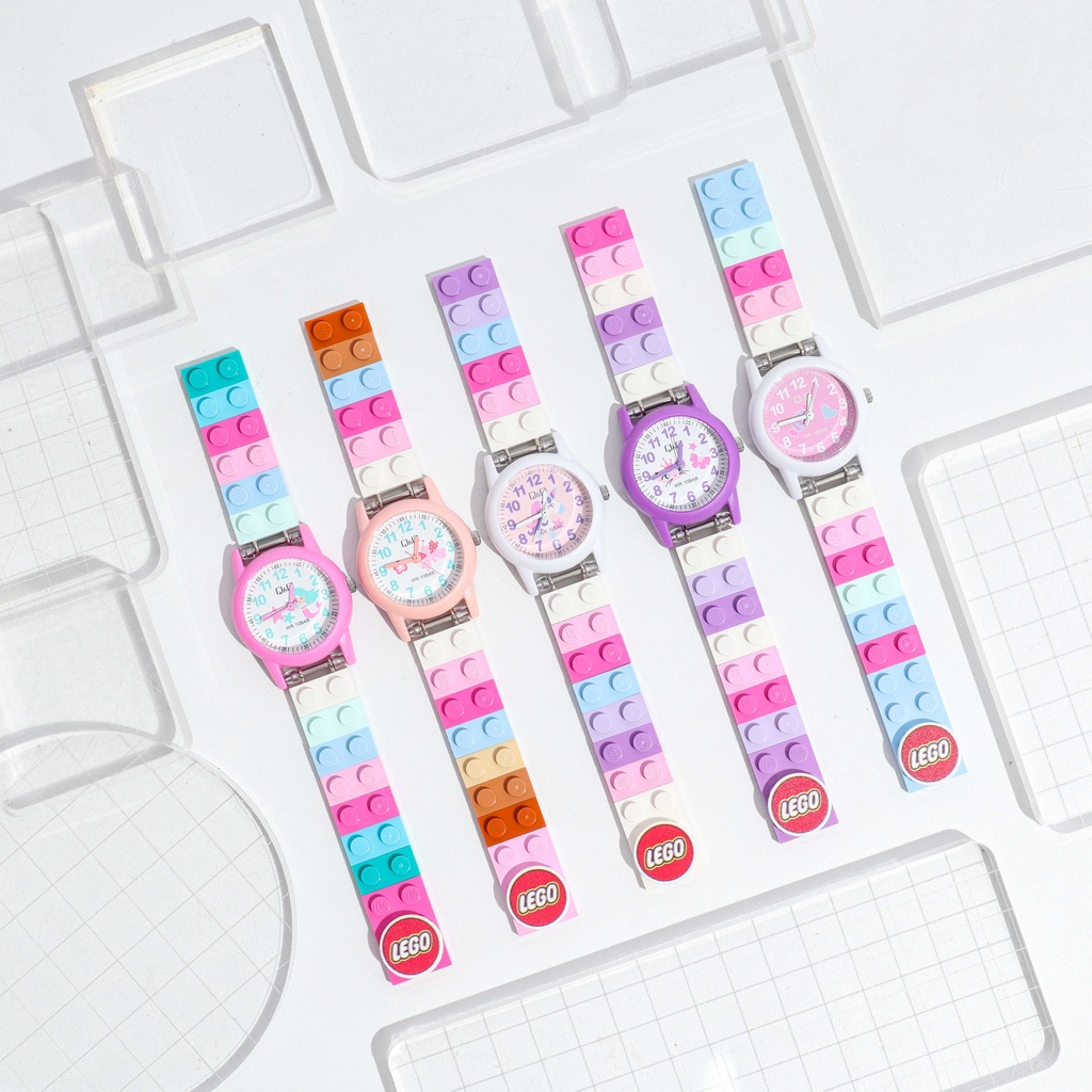LEGO - Brick Watch / Jam Tangan dg Strap dari Brick LEGO ( Kode: aPQN ) - dikombinasikan dg Jam Tang