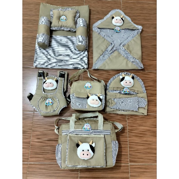 TERMURAH !!! SET PERLENGKAPAN BAYI (PAKET HEMAT 6 IN 1) BONUS 1 SET SARUNG TANGAN KAKI BAYI