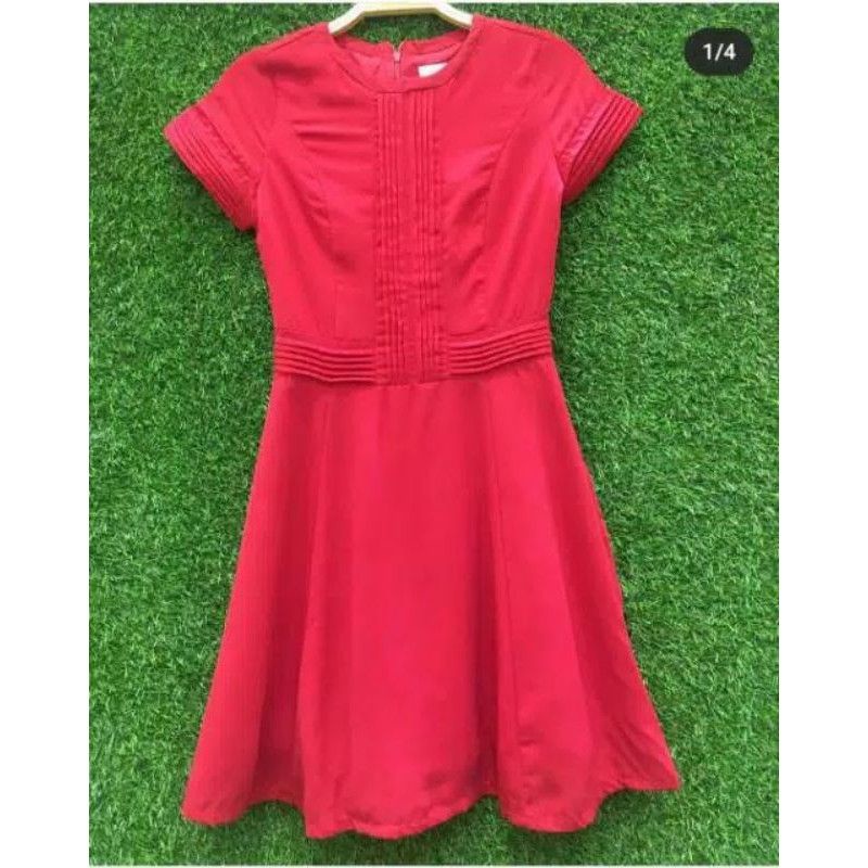 Accent Dress Merah /  Dress Wanita Accent