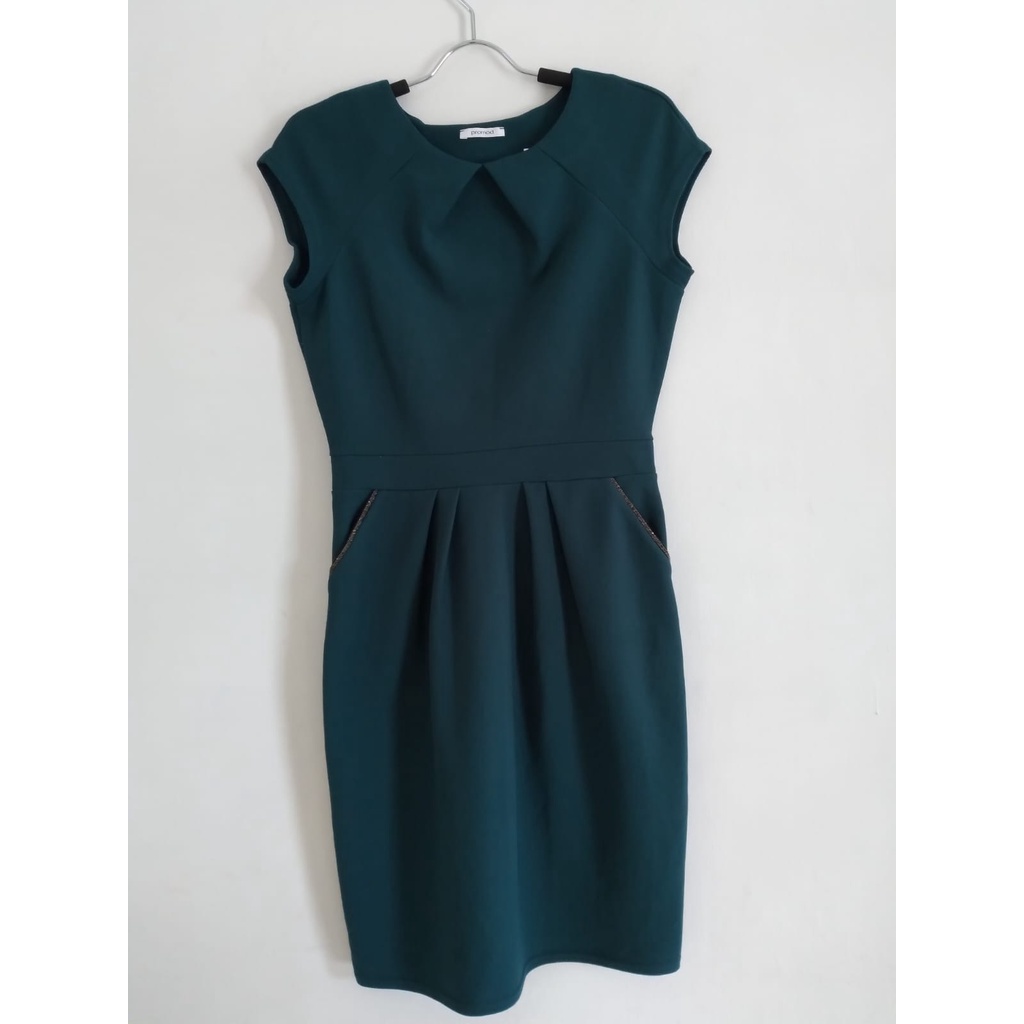 Dress / Gaun warna Hijau Army Lengan Pendek Prl 054