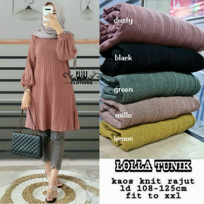 LOLLA TUNIK KAOS KNIT RAJUT