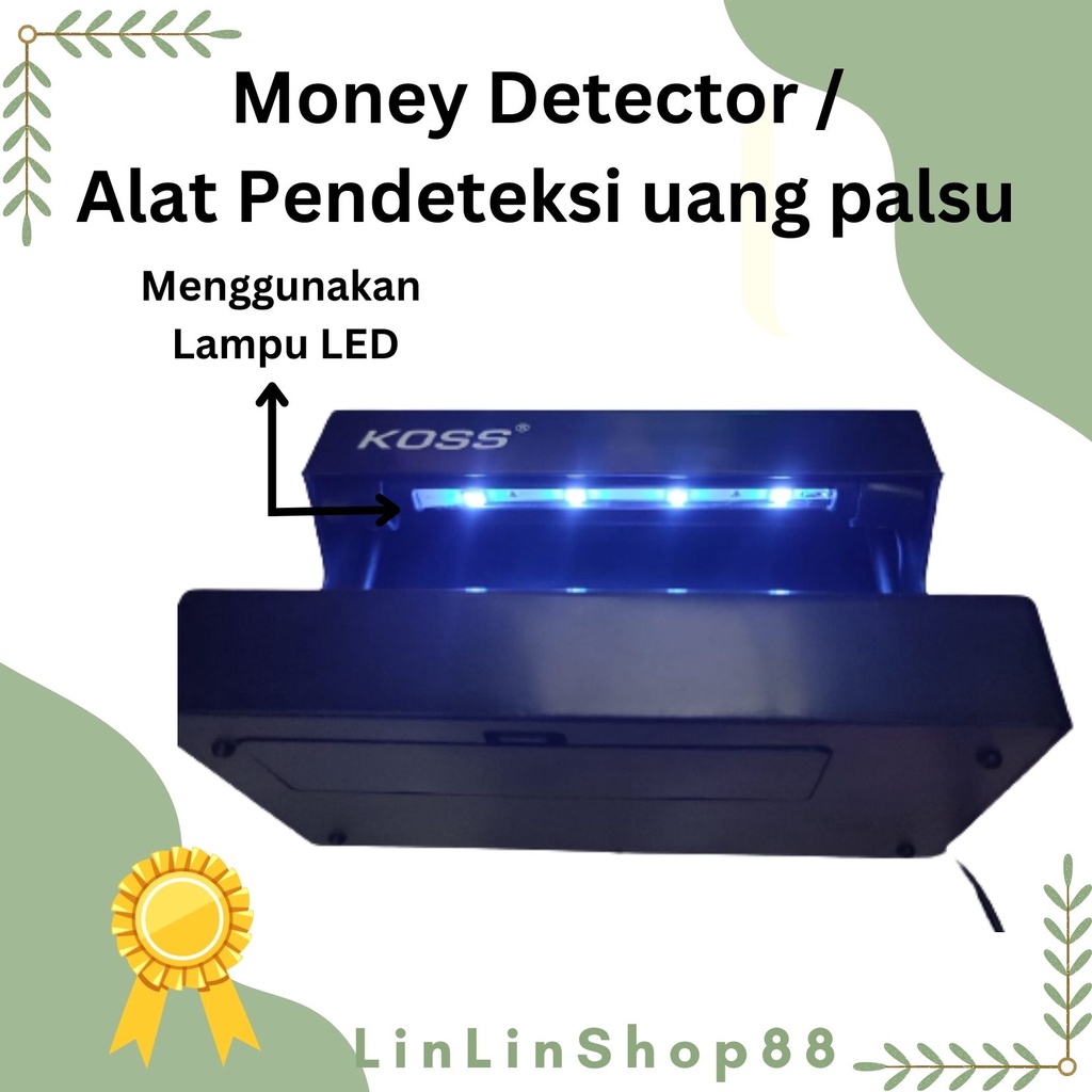 Money Detector Besar Lampu LED &amp; UV / Alat Pendeteksi Uang Palsu