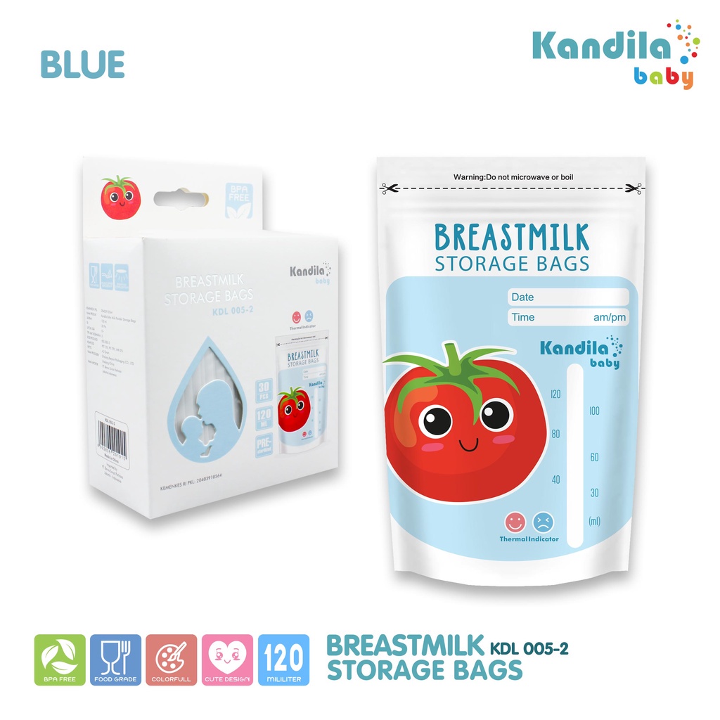 Makassar - Kandila Breastmilk Storage Bags KDL 005-2 Kantong Asi Kandila 120 ml isi 30 pcs