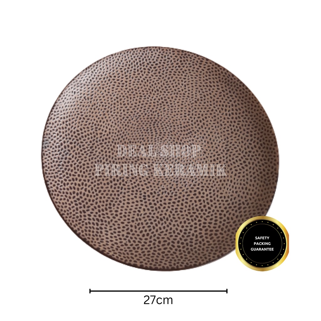 00216 Piring Makan Keramik Authentic Motif 27cm / Piring Keramik / Piring Makan Ceper / Piring Makan