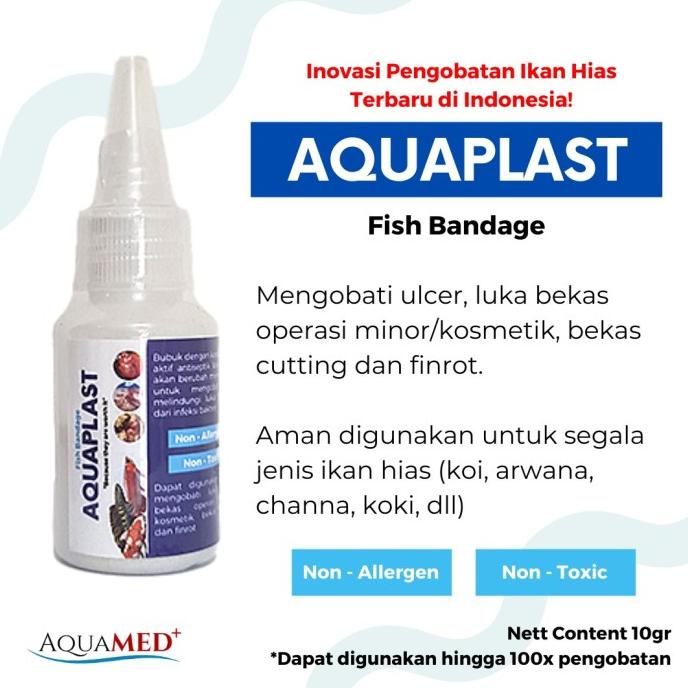 Aquaplast Fish Bandage Obat Luka Ikan Koi Arwana Ulcer Bakteri Aquamed