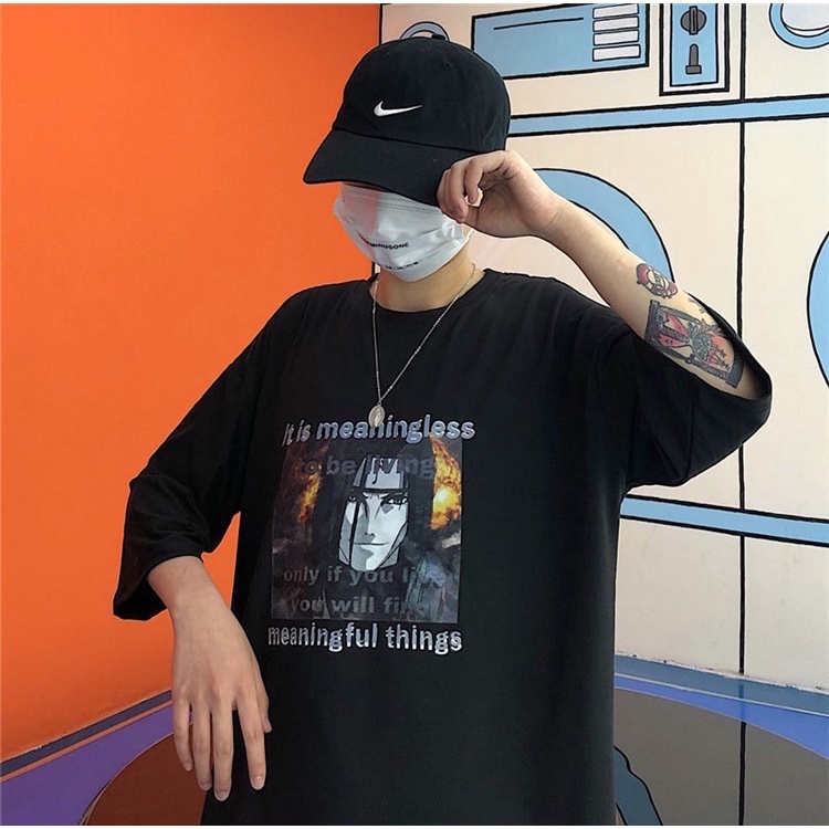 BRIGO Kaos Oversize Meaning full Anime Itachi Uchica II Kaos Oversize Print DTF II Kaos Jumbo Size Pria &amp; Wanita