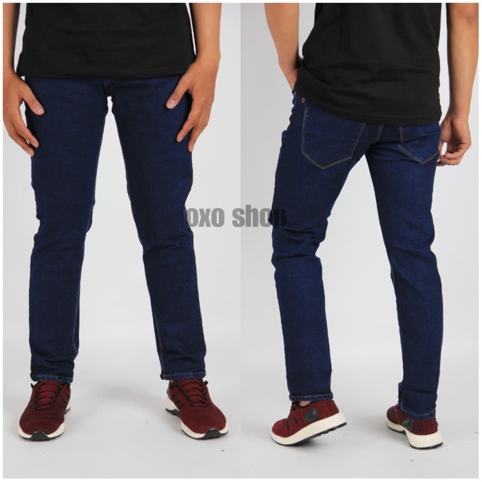 Celana Jeans Pria Slimfit Big size 35 - 40 - Biowash, 38 (X4T3) Celana Pendek Pria Orgnl Branded Pre