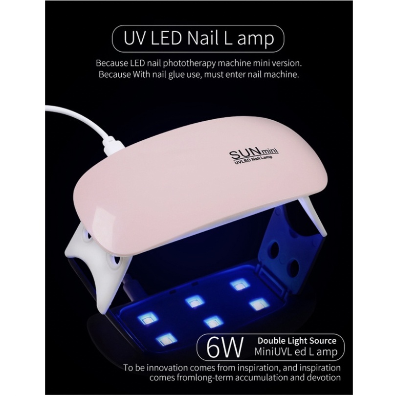 SUN Mini Pengering Cat Kuku Kutek UV LED Nail Lamp KU041