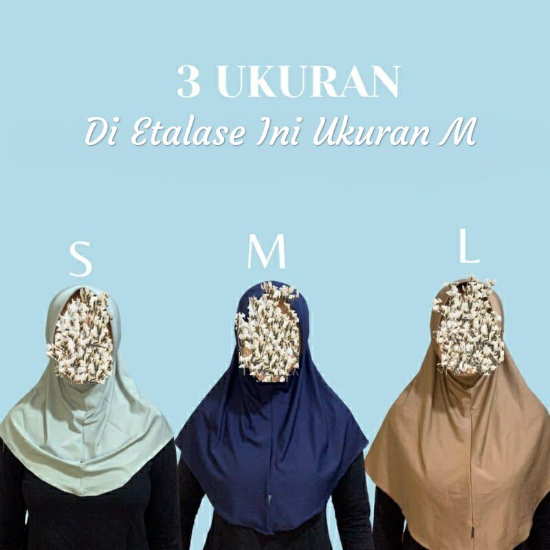 (ORI) HIJAB BERGO HAMIDAH M / jilbab SPORT / kerudung olahraga sekolah jersey premium instan oval menutup dada vayaon.hijab