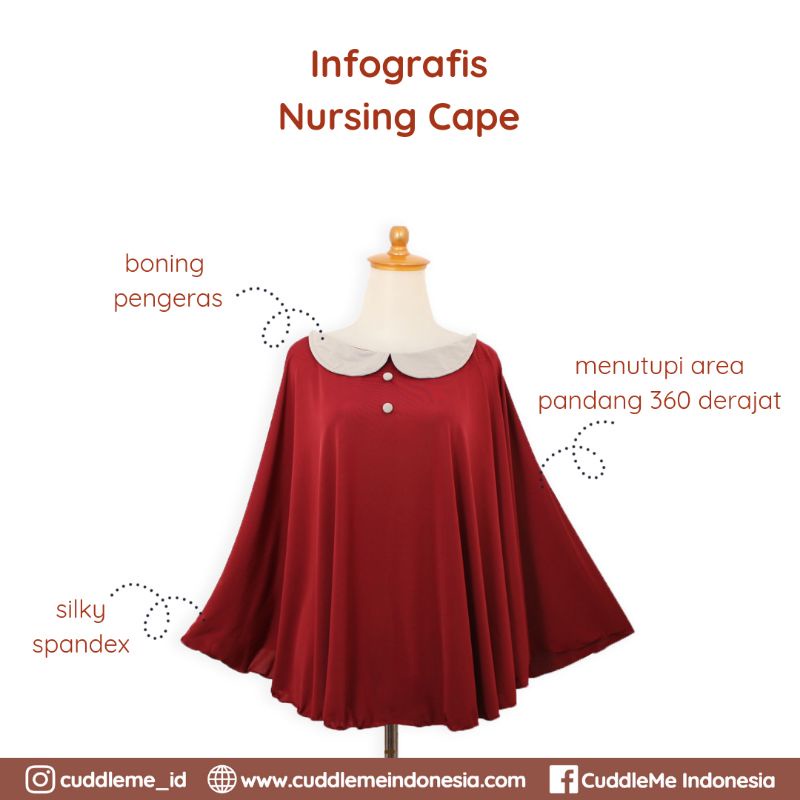 Nursing Cape Cover Apron Cuddle Me/Penutup Menyusui CuddleMe