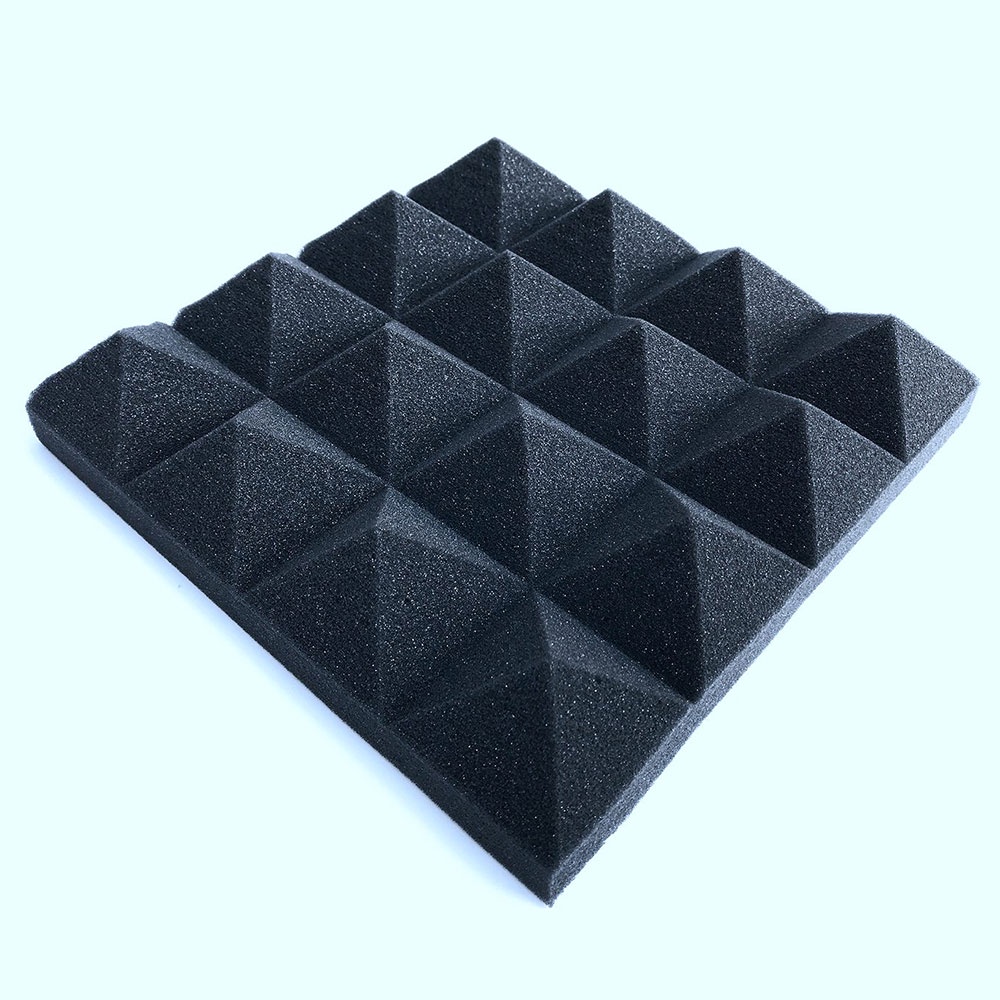 Busa Telur Peredam Suara Acoustic Foam Soundproof Noise Reduction 25x25x5CM 12PCS - SFS1 - 7RHA62BK Black