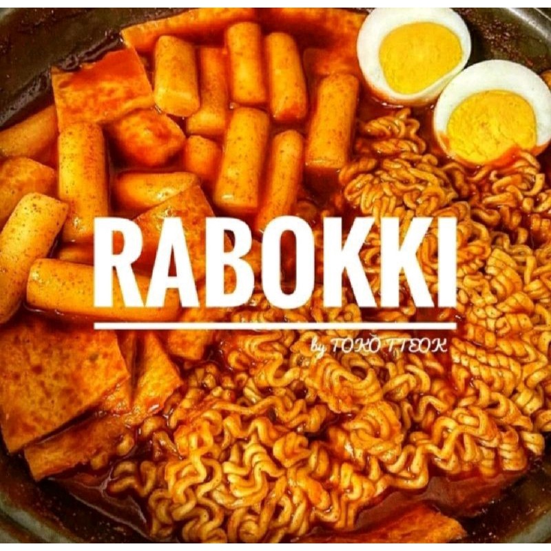 

Paket Rabboki isi kue beras ramen tteokbokki toppoki halal enak topoki