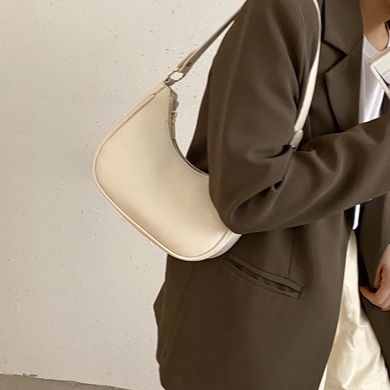 Suhao French niche tas tangan wanita musim panas 2021 baru trendi fashion abad pertengahan tas ketiak tas sabit tas messenger all-match