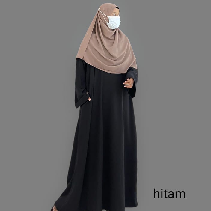 Abaya Hitam Polos /Gamis simple/AbayaTurki (BISA COD)